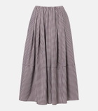 Faithfull Solinas gingham cotton-blend midi skirt