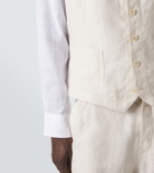 Brunello Cucinelli Herringbone linen vest