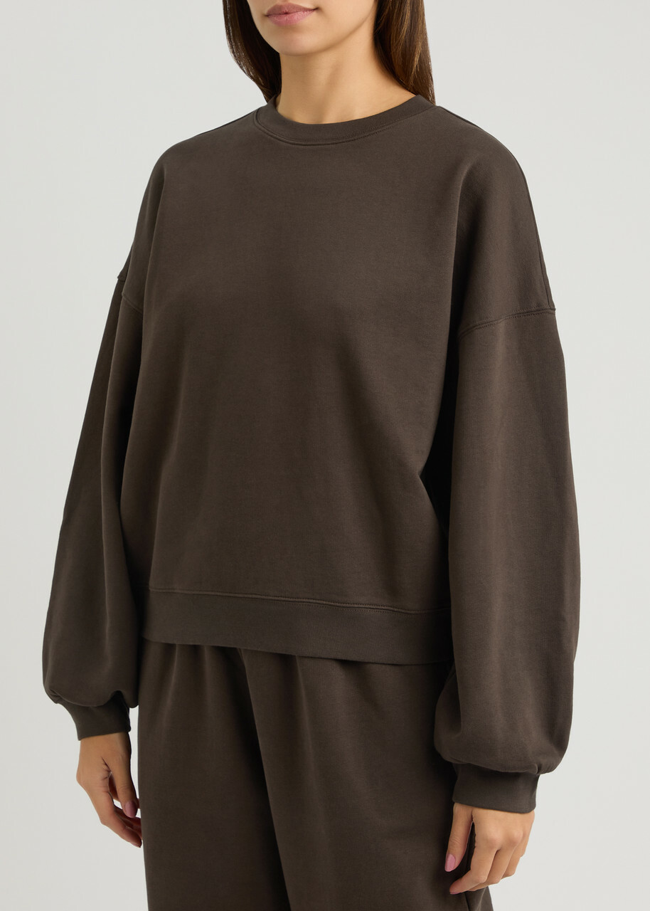 Frame Travel Cotton-blend Sweatshirt Dark Brown