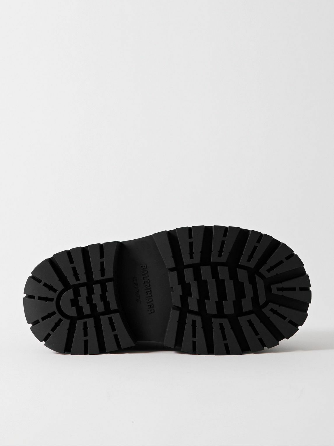 Balenciaga - Giant Logo-Embellished Leather Boots - Black