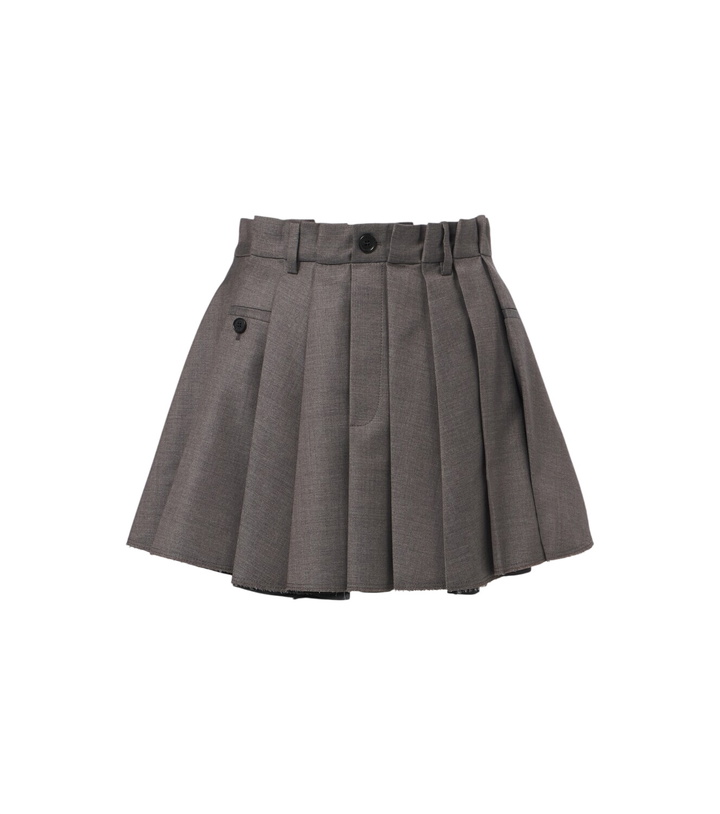 Photo: Acne Studios Pleated wool miniskirt