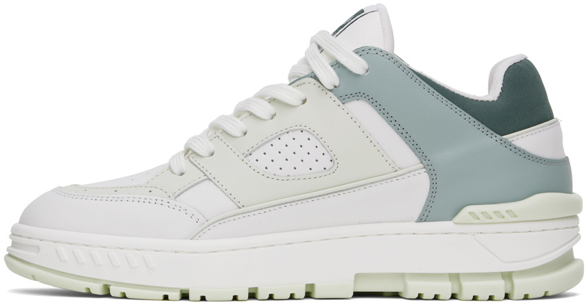 Axel Arigato White & Green Area Lo Sneakers