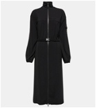 Moncler Belted technical midi dress