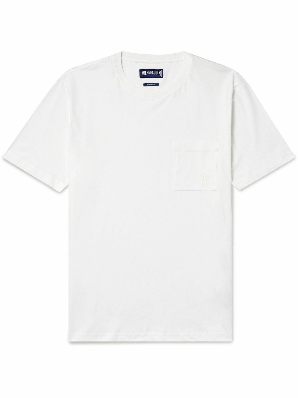 Vilebrequin - Titan Slim-Fit Logo-Embroidered Cotton-Jersey T-Shirt - White