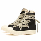 Rick Owens DRKSHDW Women's Denim Megalace Sneakers in Black/Milk