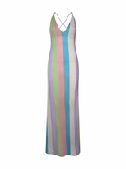 MC2 Saint Barth Woman Raschel Knit Striped Slip Dress Eydis
