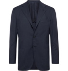 Kiton - Slim-Fit Unstructured Puppytooth Cashmere Suit Jacket - Blue