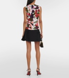 Oscar de la Renta Floral cotton-blend tank top