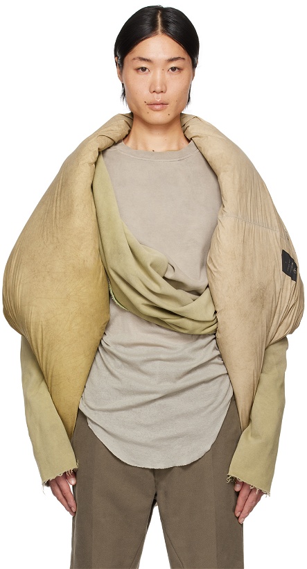 Photo: Rick Owens Taupe & Green Moncler Edition Down Vest