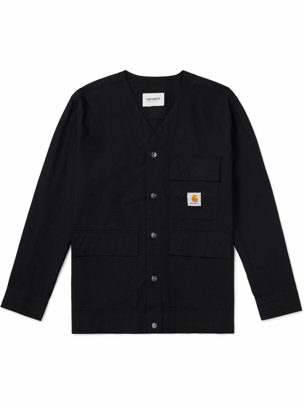 Photo: Carhartt WIP - Elroy Logo-Appliquéd Cotton-Ripstop Overshirt - Black