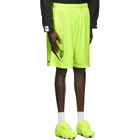 Balenciaga Yellow and Black Mesh Soccer Shorts