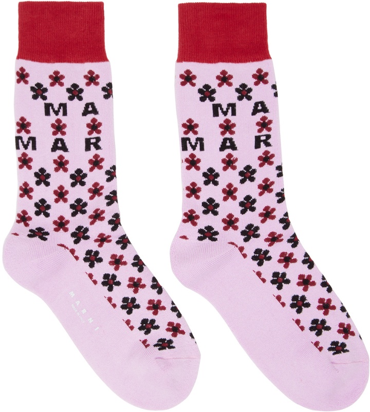 Photo: Marni Pink Micro Flower Socks