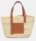 Loewe - Medium leather-trimmed basket tote