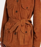 Blazé Milano Viva Sahariana belted suede jacket