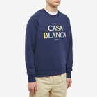 Casablanca Men's Stacked Logo Crew Sweat in Navy