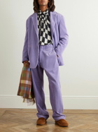 ZEGNA x The Elder Statesman - Straight-Leg Cotton and Oasi Cashmere-Blend Corduroy Trousers - Purple