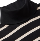 Barena - Striped Cotton Rollneck Sweater - Black