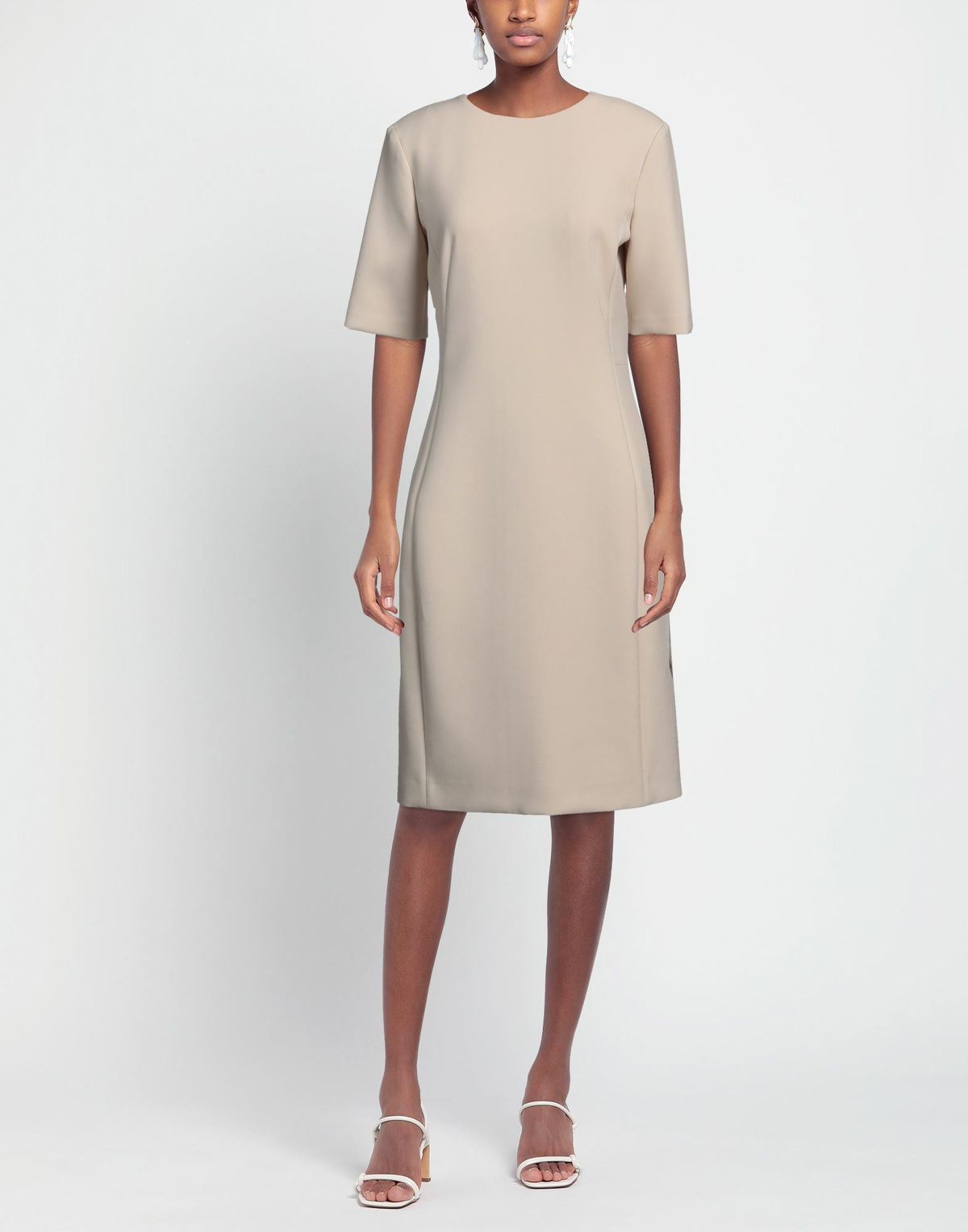 Peserico Womens Midi dress in Beige