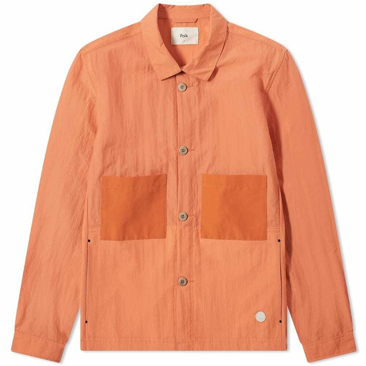 Photo: Folk Men's Stack Jacket in Burnt Orange