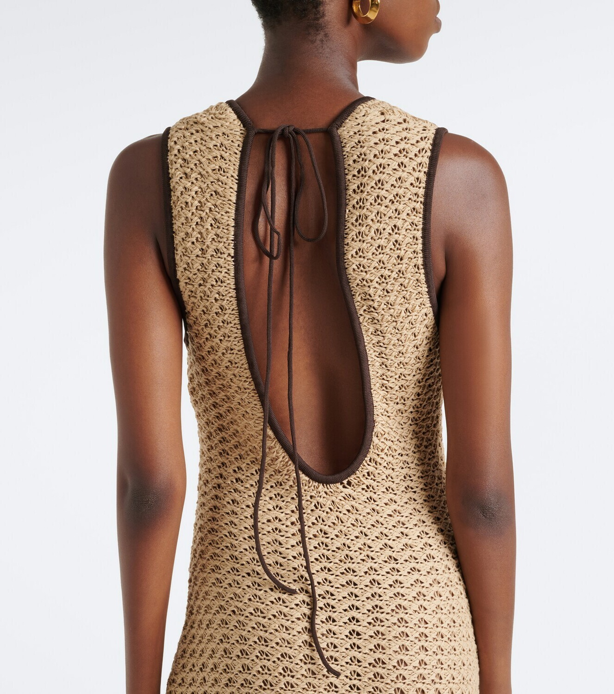 SIR Ellinor crochet cotton maxi dress