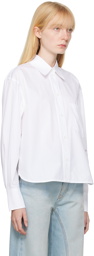 Victoria Beckham White Embroidered Shirt