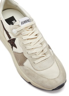 Golden Goose Running Sole Panelled Nylon Sneakers Cream