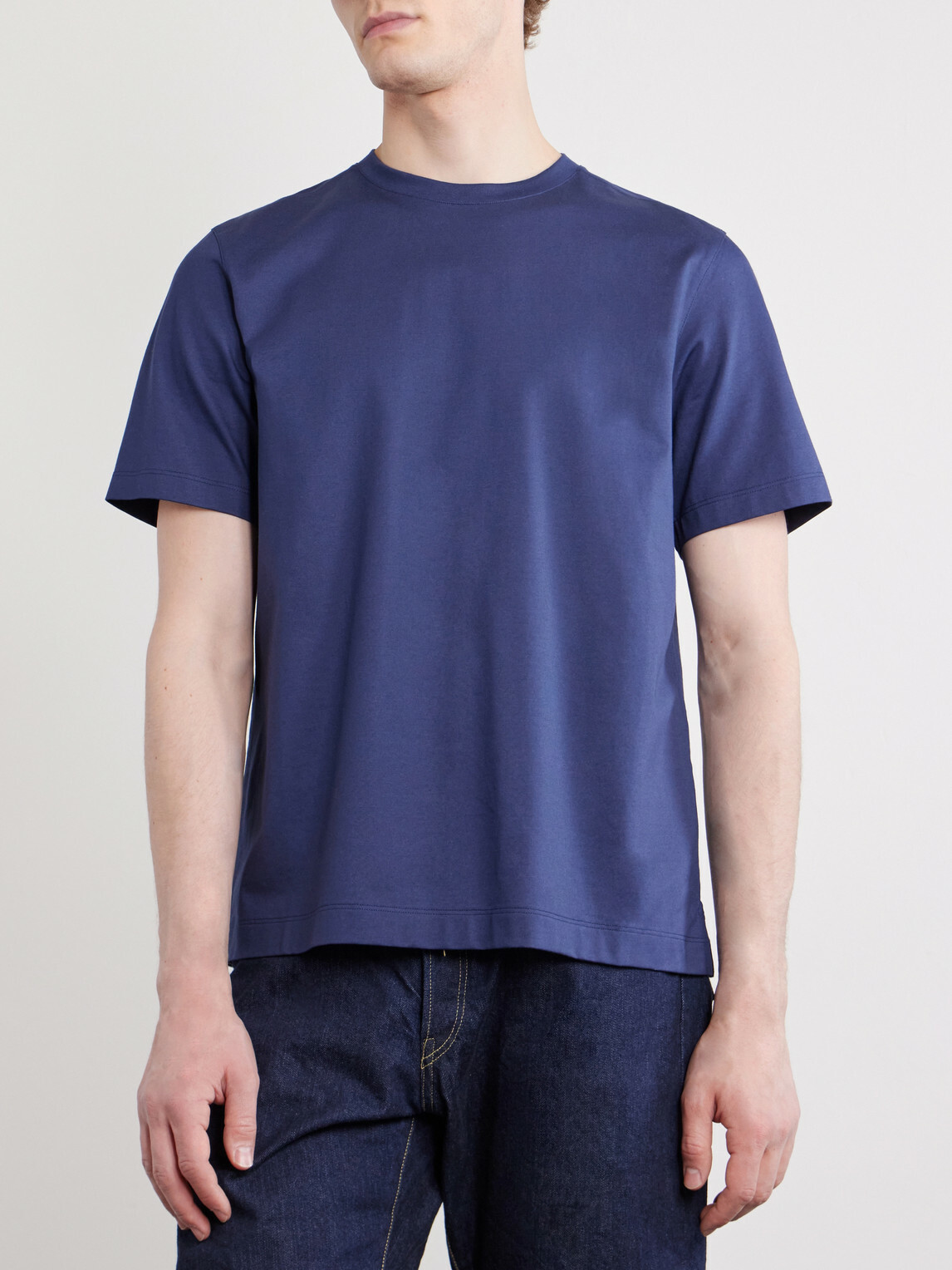 Zegna - Cotton-Jersey T-Shirt - Blue