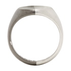 Maison Margiela Silver and Black Dual Signet Ring