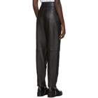 Balmain Black Leather Tapered Pants