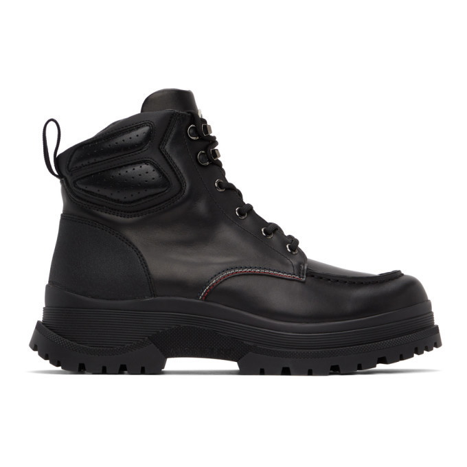 Photo: Moncler Black Leather Ulderic Boots