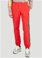 Logo Tape Track Pants in Red