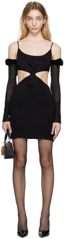 Photo: Puppets and Puppets Black Michael Stars Edition Twist Front Minidress
