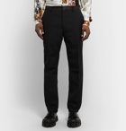 Fendi - Black Slim-Fit Logo-Trimmed Woven Trousers - Black