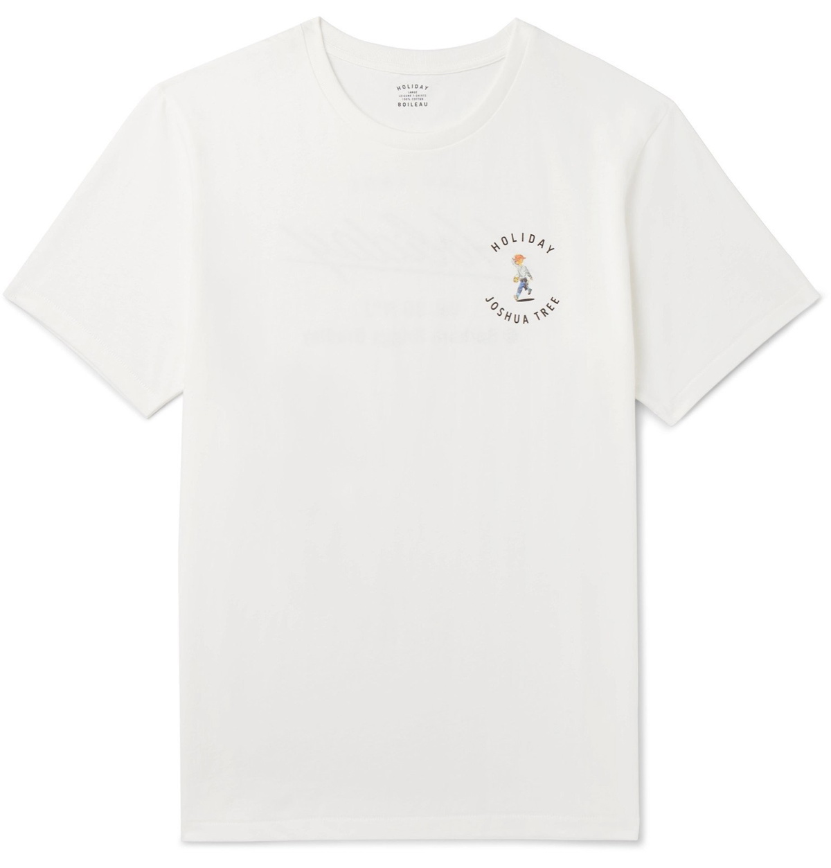 Photo: Holiday Boileau - Printed Cotton-Jersey T-shirt - White