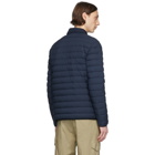 Stone Island Blue Down Loom Woven Puffer Jacket