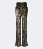 Etro Paisley velvet flared pants