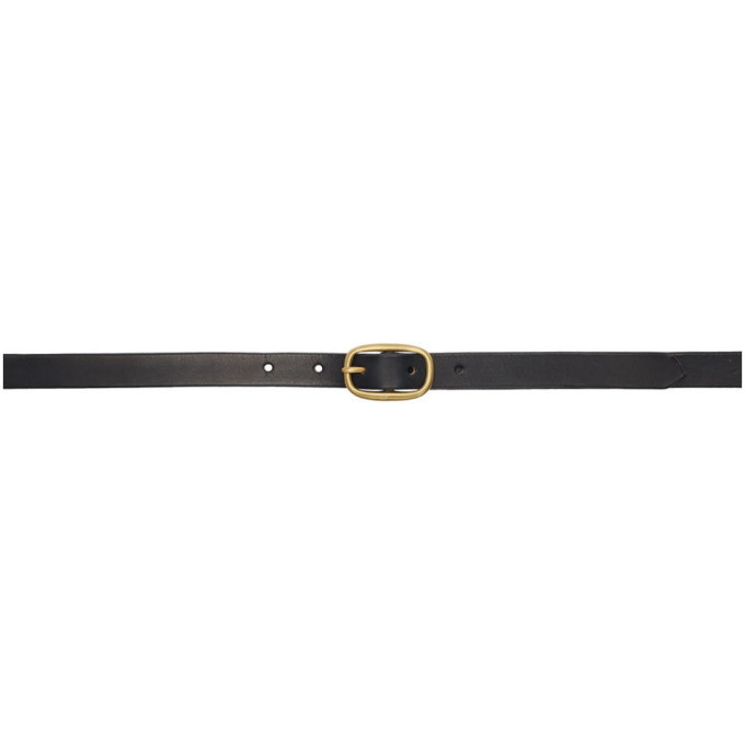 Maximum Henry Black and Gold Very Slim Oval Belt