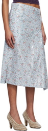 Bless Blue SMLXL Rain Skirt Midi Skirt