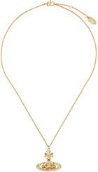 Vivienne Westwood Gold Pina Bas Relief Pendant Necklace