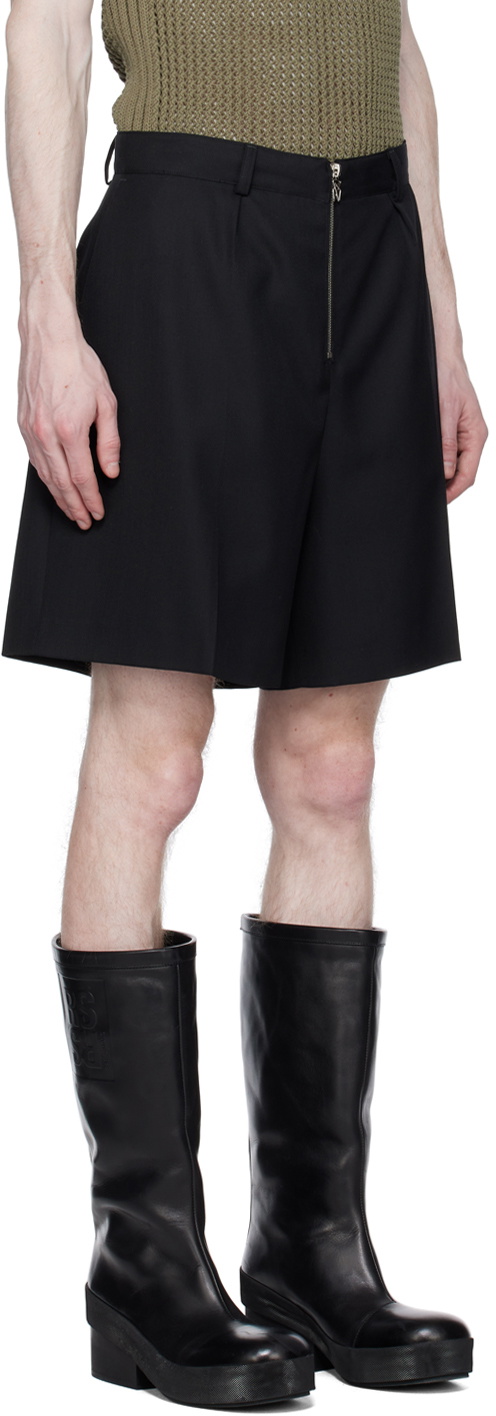 LGN Louis Gabriel Nouchi Black Paper Clip Shorts
