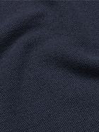 Loro Piana - Contrast-Tipped Wool and Cashmere-Blend Piqué Polo Shirt - Blue