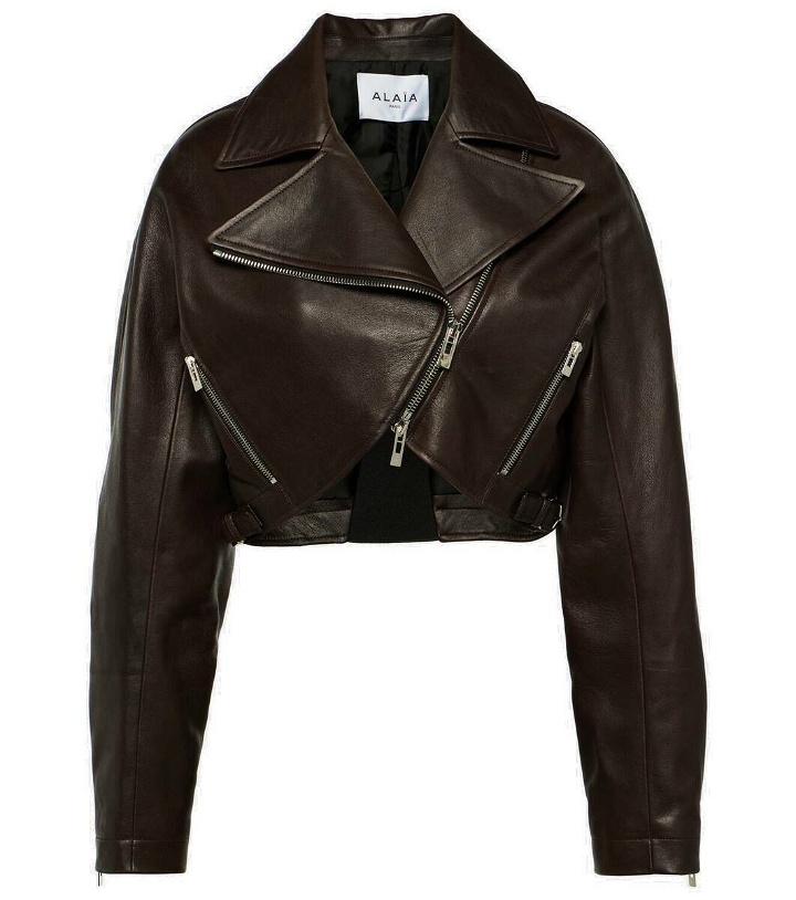 Photo: Alaïa Cropped leather biker jacket