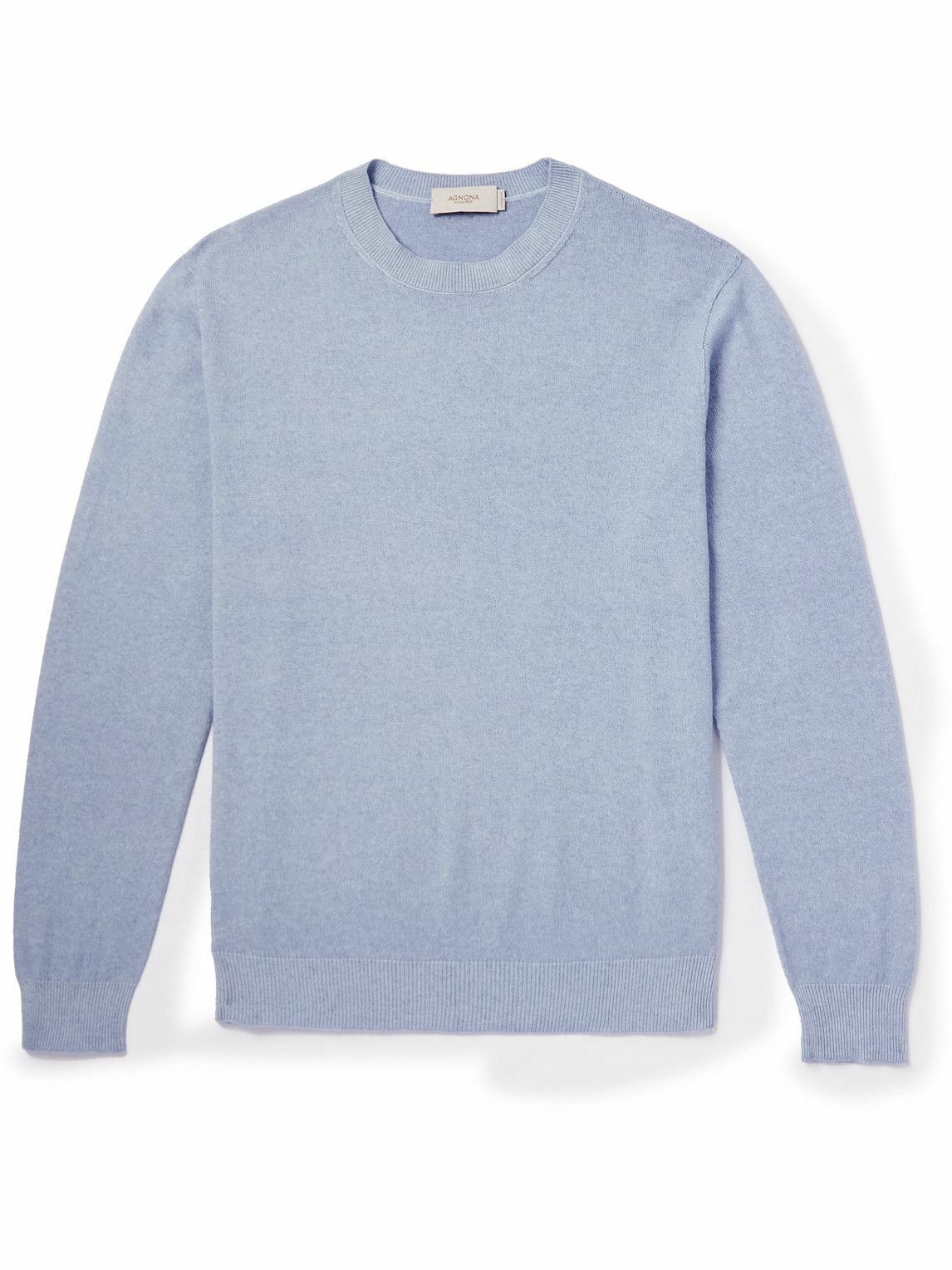 Agnona - Cashmere and Cotton-Blend Sweater - Blue Agnona