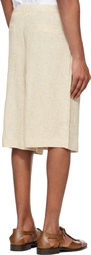 Holzweiler Beige Lino Linen Mix Shorts