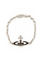 Vivienne Westwood Mayfair Bas Relief orb Rhodium-plated Bracelet - Black - One Size