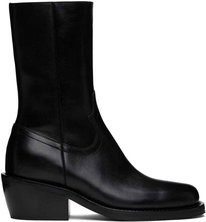 Photo: Dries Van Noten Black Leather Boots