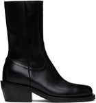 Dries Van Noten Black Leather Boots