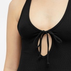 Joah Brown Women's Plunge Tie Midi Dress in Black