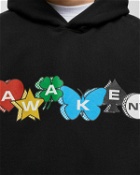 Awake Printed Charm Logo Hoodie Black - Mens - Hoodies