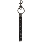 Valentino Black Valentino Garavani Leather Rockstud Keychain